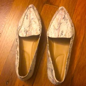 Just Fab Snakeskin Loafers - 7.5 new